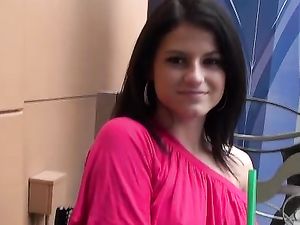 Public Bathroom Fucking With A Brunette In POV