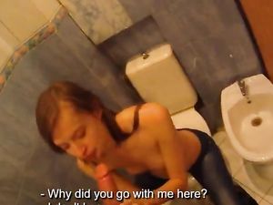 Public Bathroom Fucking With A Cute Blonde