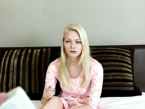 Blonde Babe Gets Slammed While The Guy Records Everything