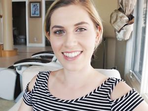 Nice Bush On A Pretty Blonde Taking Dick In POV